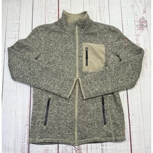 Swiss Tech Fleece‎ Full Zip Men’s Size Small Heavy Weight Jacket Pocket's Gray